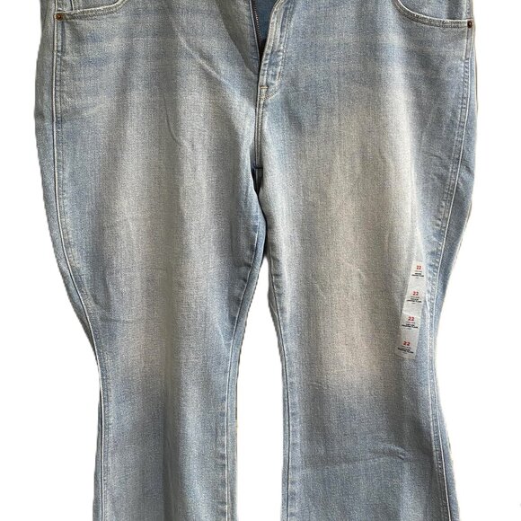 Old Navy Jeans Womens 22 Blue High Rise VTG CROPPED FLARE NWT Retail $44.99 - Picture 2 of 12